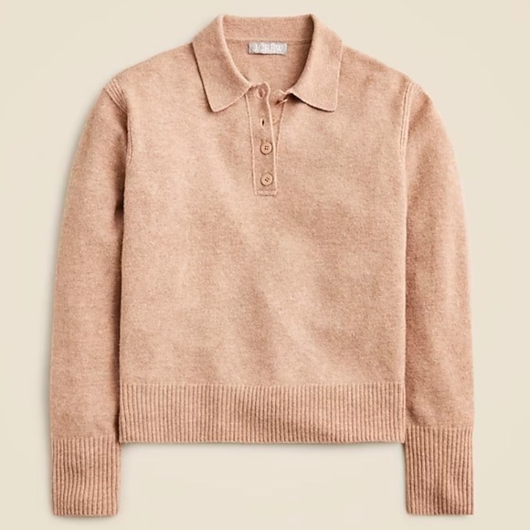 J crew Long-sleeve sweater-polo in Supersoft yarn - Picture 1 of 2